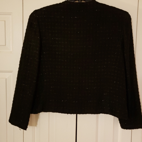 Leslie Fay black suit sz 14/12P - Picture 4 of 8